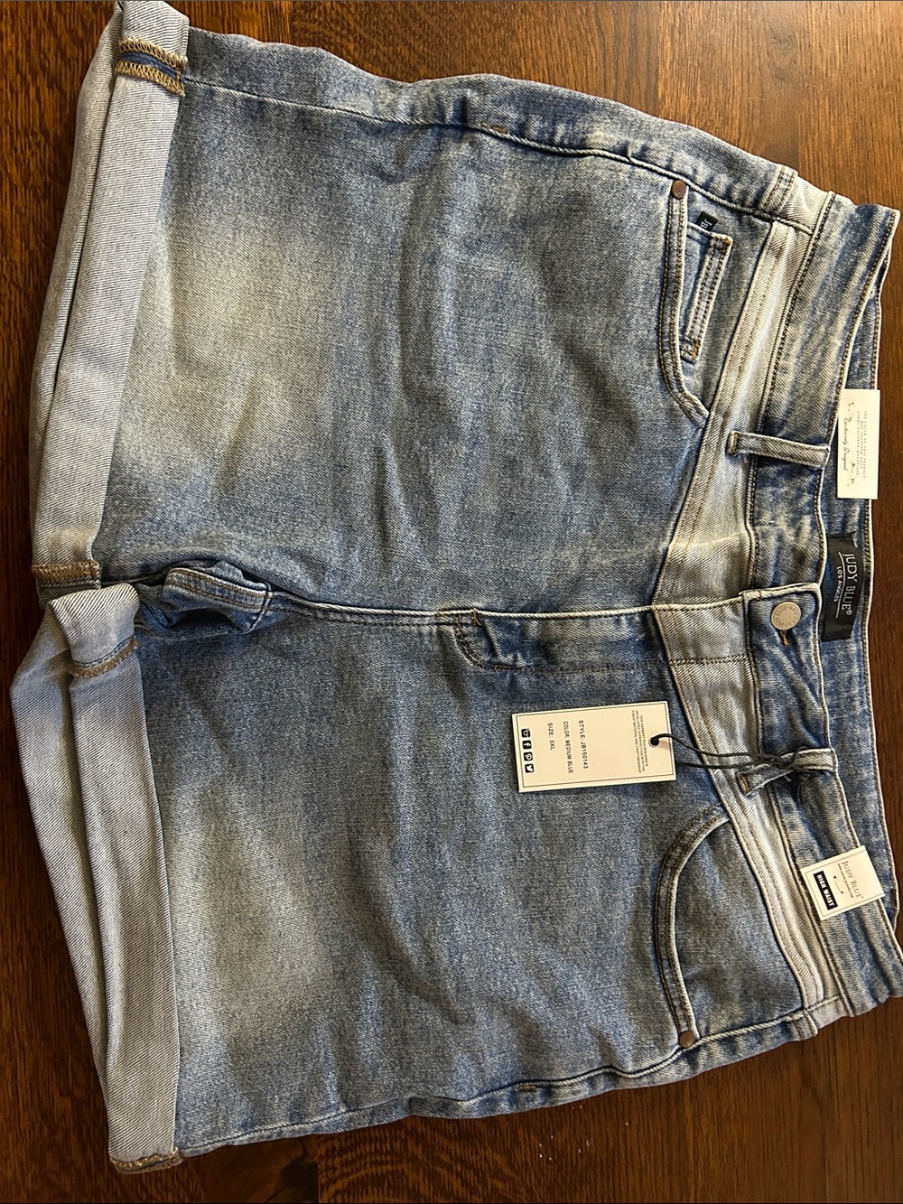 Judy Blue Medium Blue High Waist Denim Shorts
